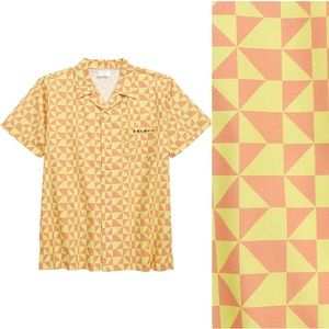 🆕 PacSun Kids’ Geo Print Button-Up Shirt 🌞 | Size: M (Boy)